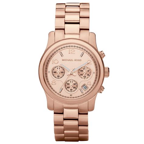 michael kors watches ladies rose gold chronograph|Michael Kors rose gold set.